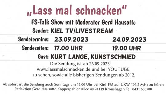 Interview mit Kurt Lange auf Kiel TV